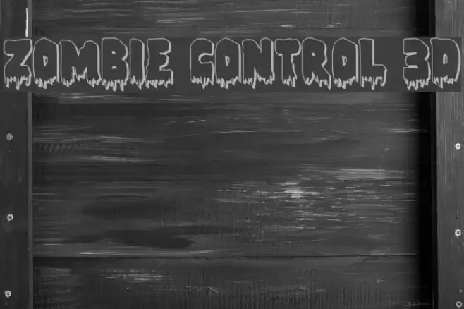 Zombie Control 3D Font examples