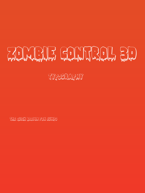 Zombie Control 3D Poster