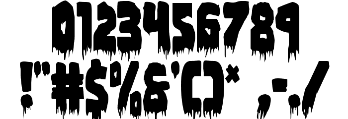 Zombie Control Condensed Font OTHER CHARS