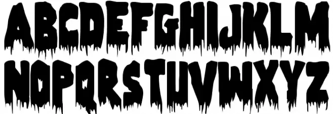 Zombie Control Condensed Font Litere mari
