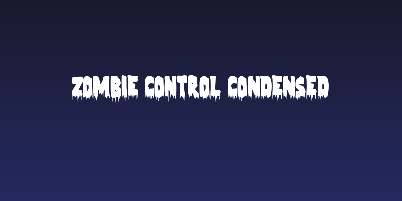 Zombie Control Condensed Social Header