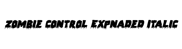 Zombie Control Expnaded Italic  नि: शुल्क फ़ॉन्ट्स डाउनलोड