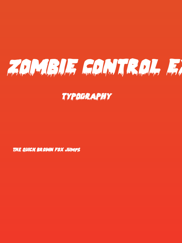 Zombie Control Expnaded Italic Poster