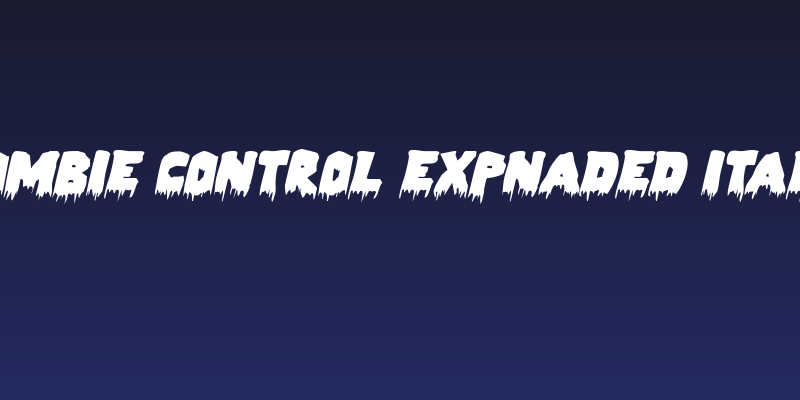 Zombie Control Expnaded Italic Social Header