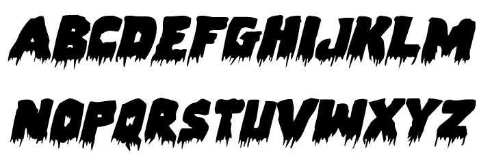 Zombie Control Expnaded Italic Font LOWERCASE