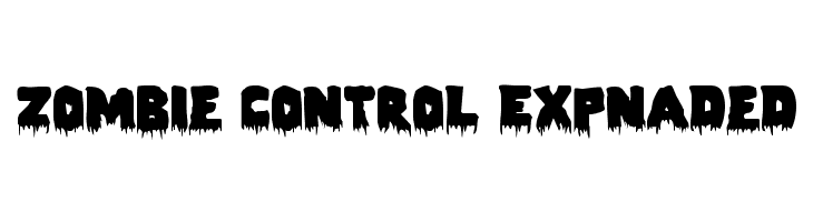 Zombie Control Expnaded Font