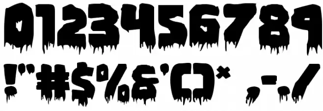 Zombie Control Expnaded Font OTHER CHARS