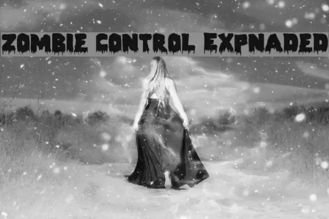 Zombie Control Expnaded Font examples