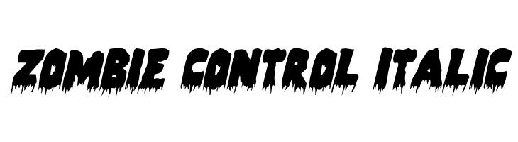 Zombie Control Italic Font