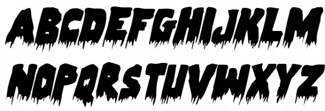 Zombie Control Italic Fuentes MAYÚSCULAS