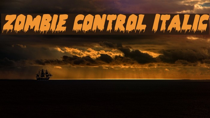 Zombie Control Italic Font examples