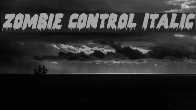 Zombie Control Italic 字体 examples