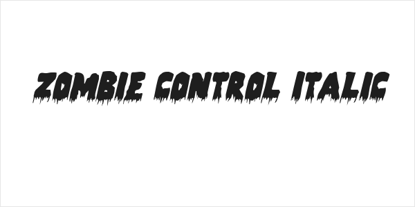 Zombie Control Italic Logo