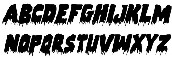 Zombie Control Italic Font LOWERCASE