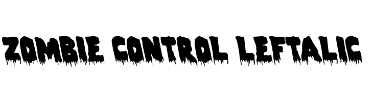 Zombie Control Leftalic  नि: शुल्क फ़ॉन्ट्स डाउनलोड