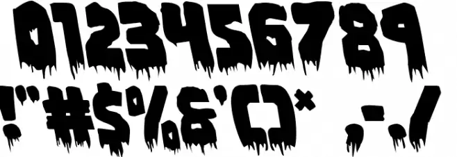 Zombie Control Leftalic Font OTHER CHARS