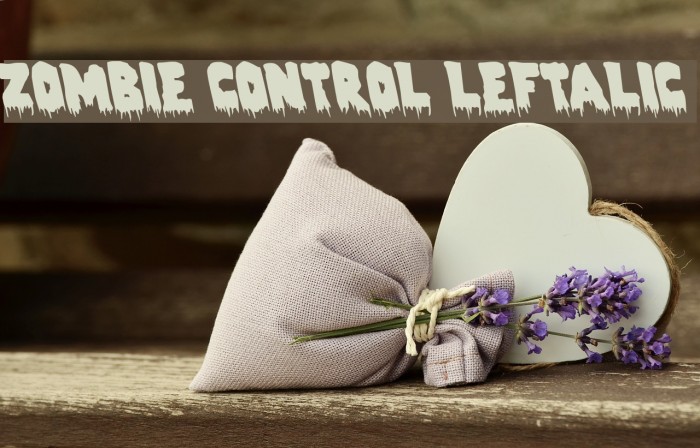Zombie Control Leftalic Font examples