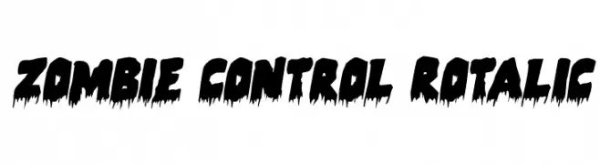 Zombie Control Rotalic  Fuentes Gratis Descargar