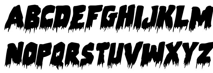 Zombie Control Rotalic Font LOWERCASE