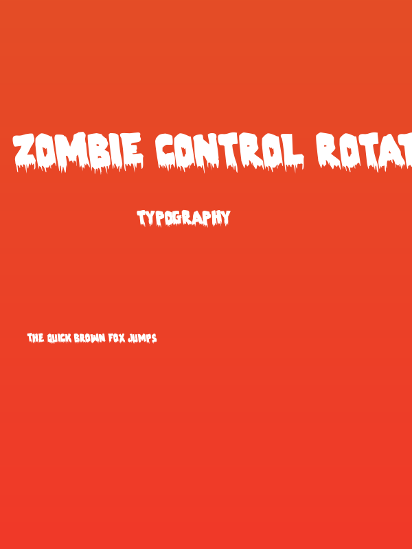 Zombie Control Rotated Poster