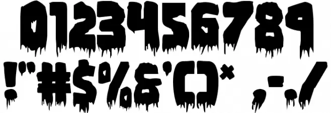 Zombie Control Font OTHER CHARS