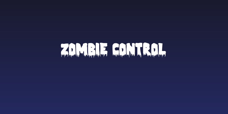 Zombie Control Social Header