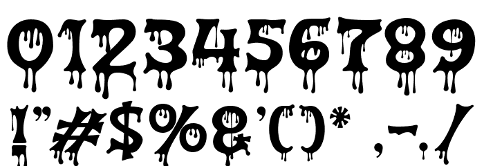 Zombie Feast Free Regular Font Alte caractere