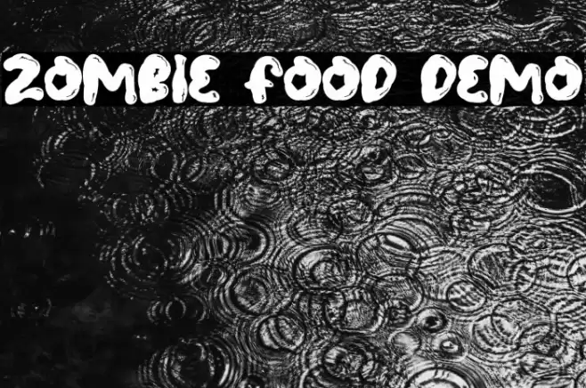 Zombie Food Demo Font examples