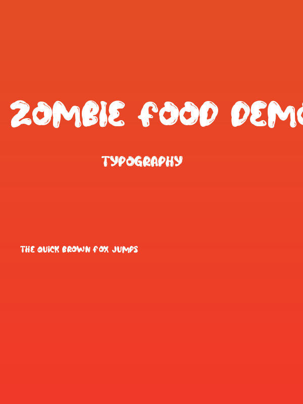 Zombie Food Demo Poster