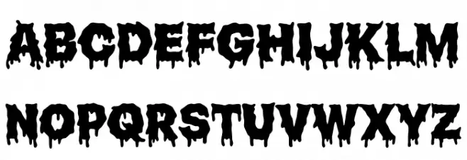 Zombie Hunger DEMO Caratteri MAIUSCOLE