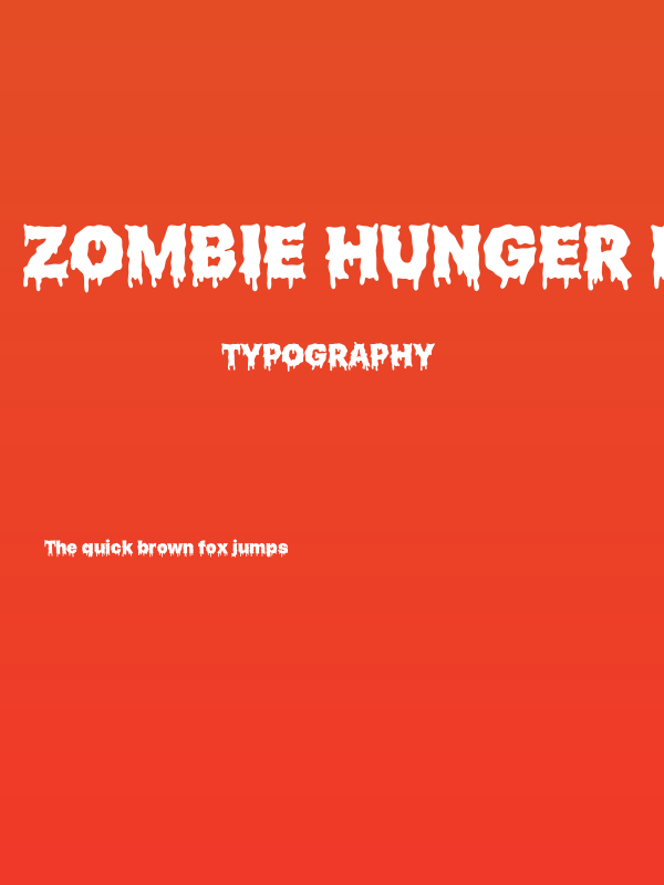 Zombie Hunger DEMO Poster