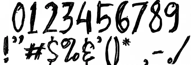 Zombie Message Font OTHER CHARS