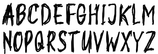Zombie Message Font Litere mari