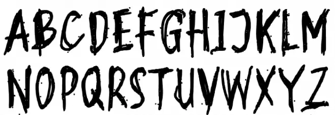 Zombie Message 字体 小写