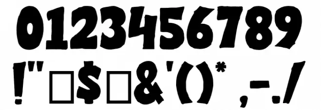 Zombie Monster Font OTHER CHARS