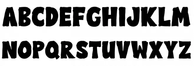 Zombie Monster Schriftart Groß