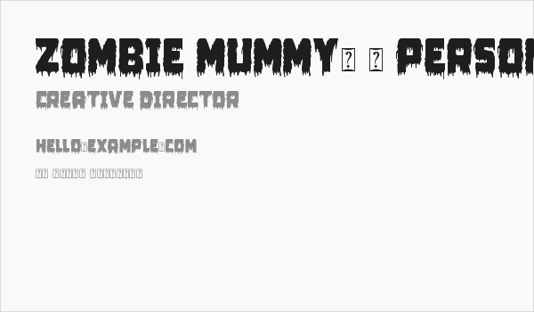 Zombie Mummy1 - Personal use Business Card