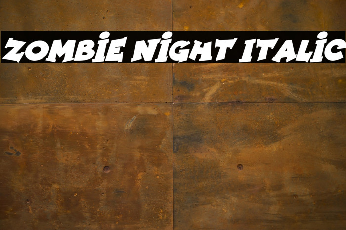 Zombie Night Italic Example 3