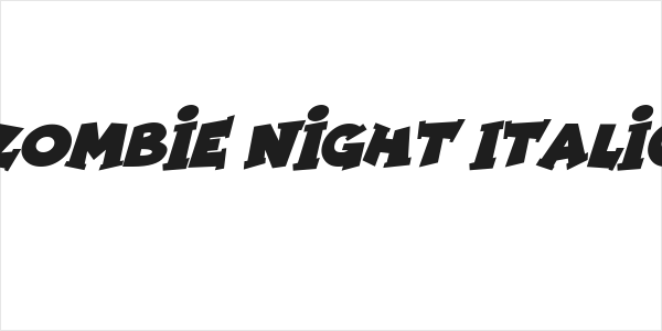 Zombie Night Italic Logo