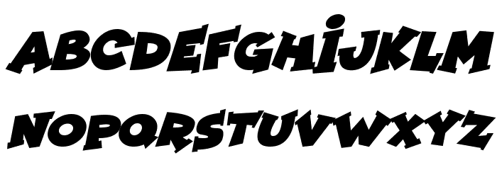 Zombie Night Italic Font LOWERCASE