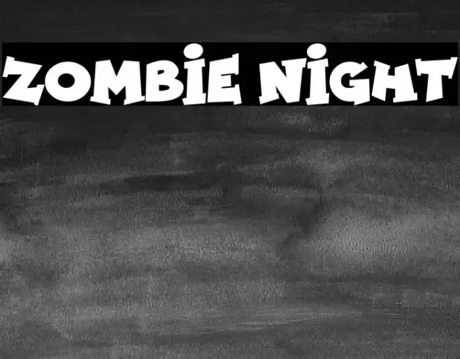 Zombie Night Font examples
