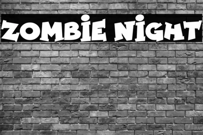 Zombie Night Font examples