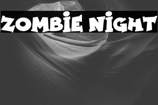 Zombie Night Font examples