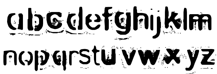 Zombie-Noize Font LOWERCASE