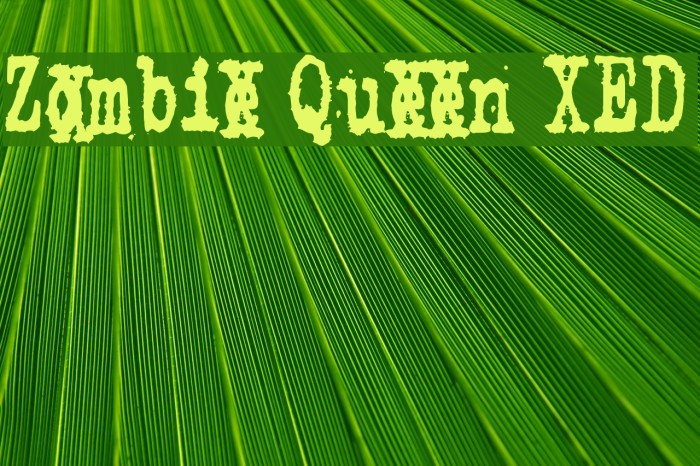 Zombie Queen XED Font examples
