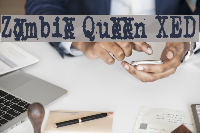 Zombie Queen XED Font examples
