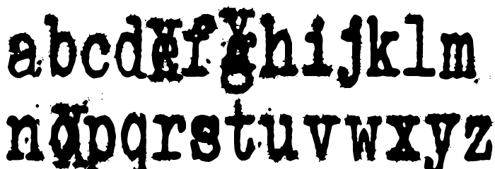 Zombie Queen XED Font LOWERCASE