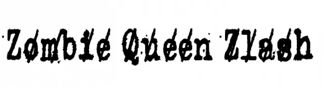 Zombie Queen Zlash  Frei Schriftart Herunterladen
