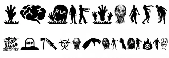 Zombie Salad Font OTHER CHARS
