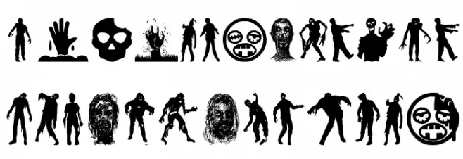 Zombie Salad Font Litere mari